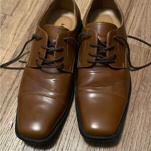 Alfani 10.5  Men's Brown Leather‎ Dress Shoes